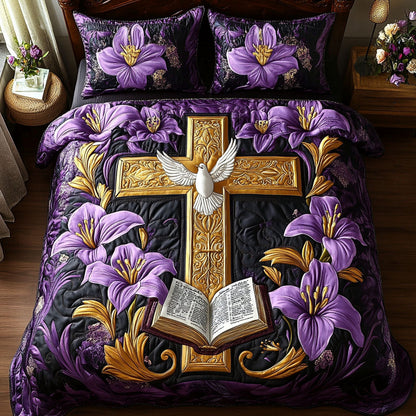 Floral Cross Harmony Duvet Cover Set NCU0NNT581