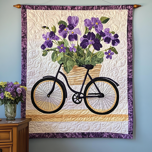 Floral Cycle Art Quilt Hanging NCU0TL1005