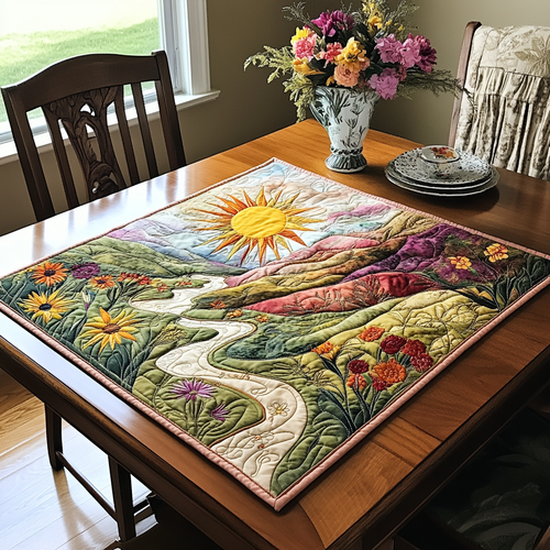 Floral Dawn Quilted Table Topper NCU0DDK718