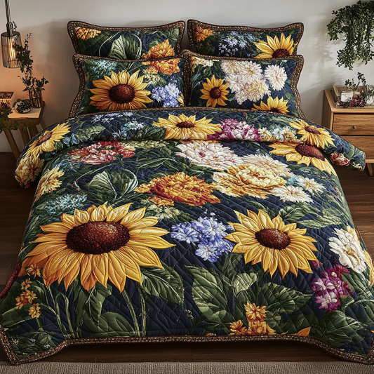 Floral Dream 3-Piece Quilted Bedding Set NCU0DDK443