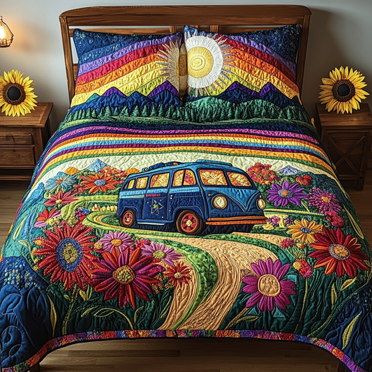 Floral Dream 3-Piece Quilted Bedding Set NCU0PVL101