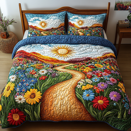 Floral Dream 3-Piece Quilted Bedding Set NCU0PVL120