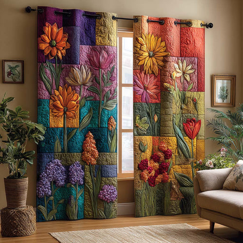 Floral Dream Quilted Curtains NCU0NXD933