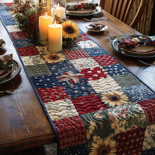 Floral Feast Quilted Table Runner NCU0NVH890
