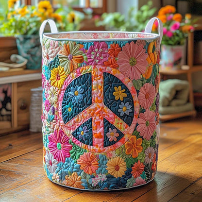 Floral Freedom Quilted Laundry Basket NCU0NXD755