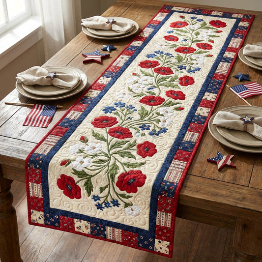 Floral Freedom Quilted Table Runner NCU0NTV1053