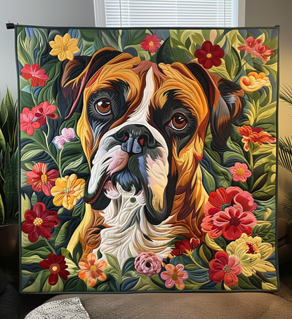 Floral Furry Friend Quilted Blanket NCU0DV1980