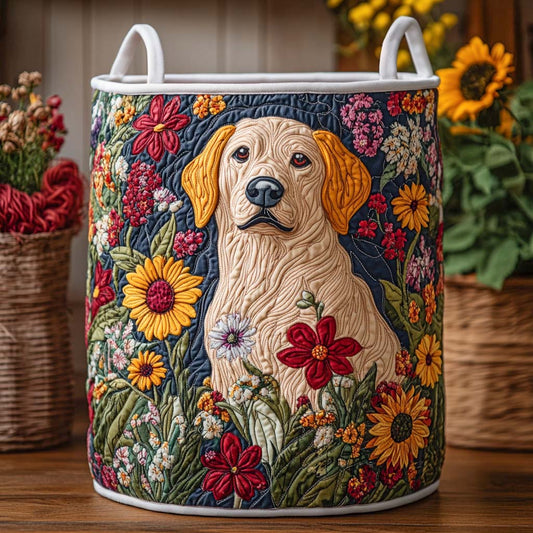 Floral Guard Quilted Laundry Basket NCU0NXD723