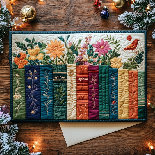 Floral Harmony Quilted Fabric Postcard NCU0DDK1919