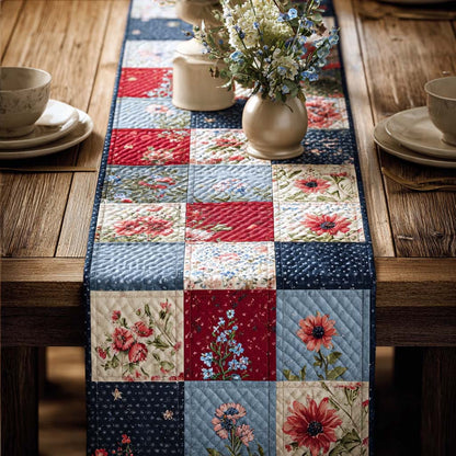 Floral Harmony Quilted Table Runner NCU0DQQ0225