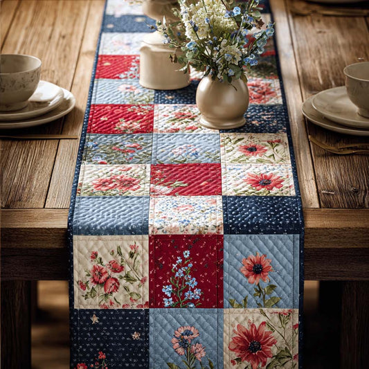 Floral Harmony Quilted Table Runner NCU0DQQ0225