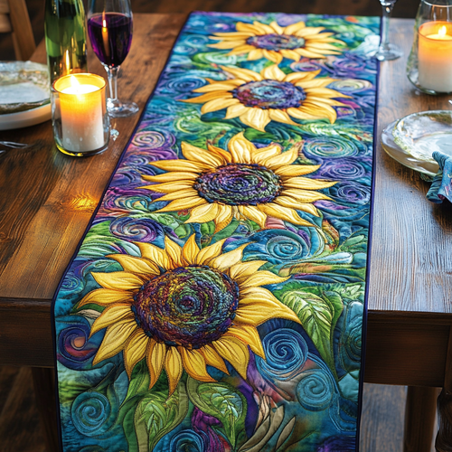 Floral Harmony Quilted Table Runner NCU0NVH048