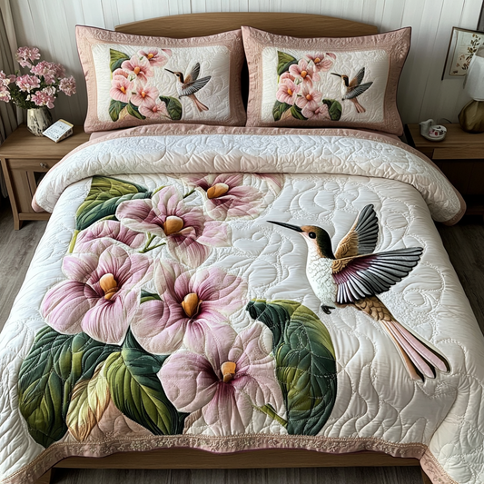 Floral Haven 3-Piece Quilted Bedding Set NCU0NVH423