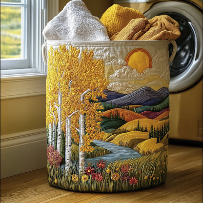 Floral Journey Quilted Laundry Basket NCU0TH2983