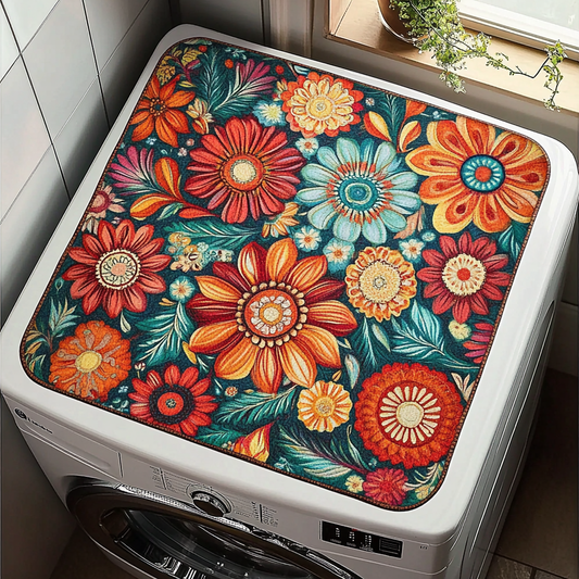 Floral Joy Quilted Washer and Dryer Cover NCU0DDK813