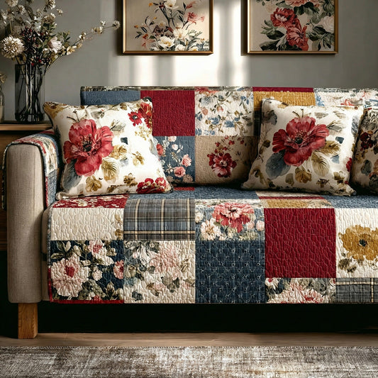 Floral Keepsake Quilted Sofa Cover NCU0LDH396
