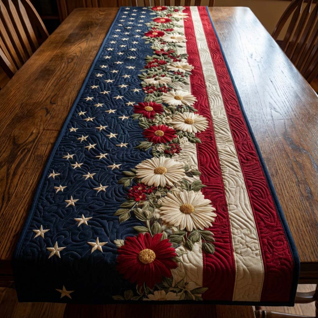 Floral Liberty Quilted Table Runner NCU0HNH936