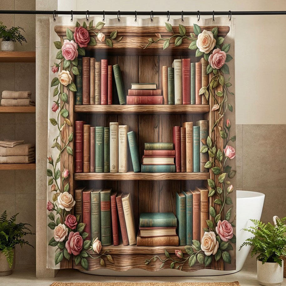 Floral Library Shower Curtain NCU0NTV916