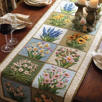 Floral Meadow Quilted Table Runner NCU0DV2001
