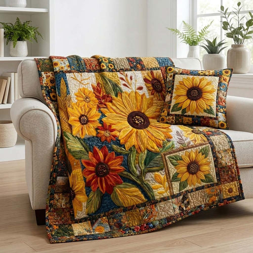 Floral Patch Quilted Blanket NCU0DQQ0816