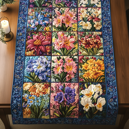 Floral Patch Quilted Table Runner NCU0NVH911