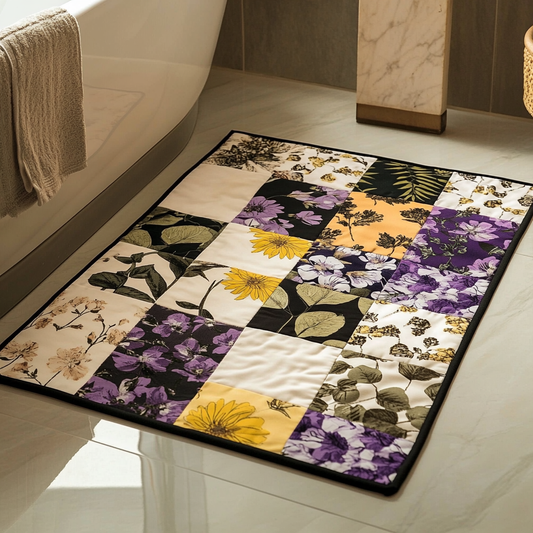 Floral Patchwork Bathroom Mat NCU0DDK2341