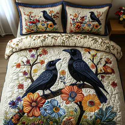 Floral Raven Duvet Cover Set NCU0DV418