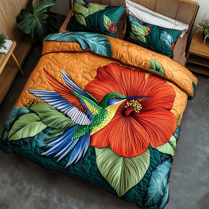 Floral Soar 3-Piece Quilted Bedding Set NCU0DDK235