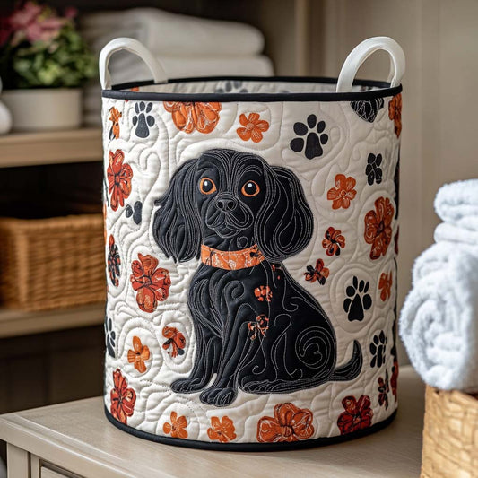 Floral Spaniel Quilted Laundry Basket NCU0NXD141