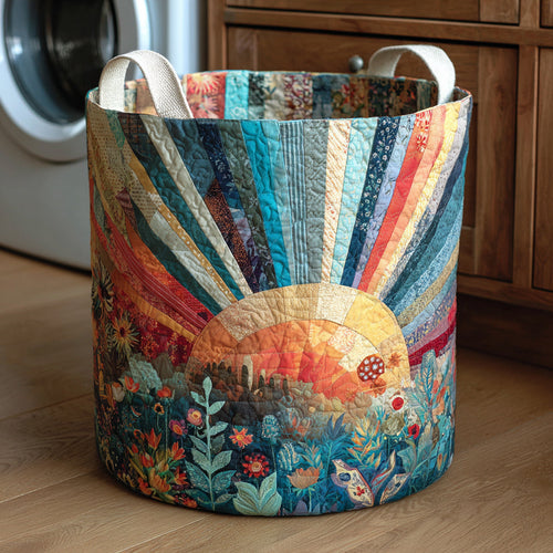 Floral Sun Quilted Laundry Basket NCU0HNH104