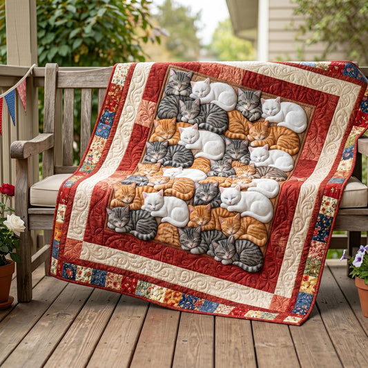 Floral Tabbies Quilted Blanket NCU0NTD1919