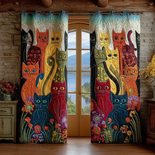 Floral Tails Quilted Curtains NCU0PTT2173