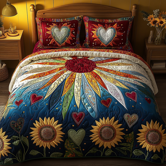 Floral Vista 3-Piece Quilted Bedding Set NCU0PVL111