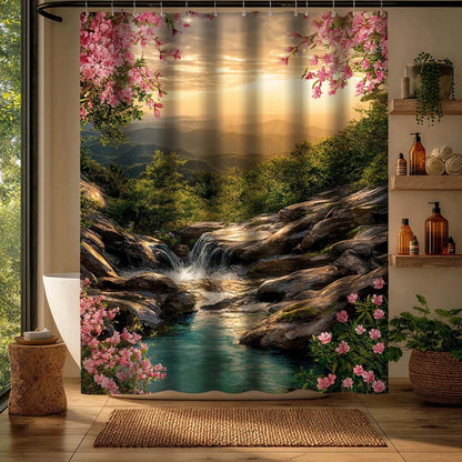 Floral Waterfall Shower Curtain NCU0DQQ0246