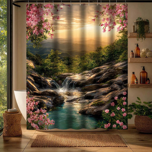 Floral Waterfall Shower Curtain NCU0DQQ0246