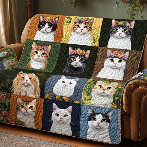 Floral Whisker Quilted Sofa Cover NCU0NNT2856