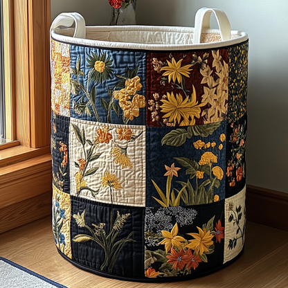 Floral Whispers Quilted Laundry Basket NCU0DDK1075