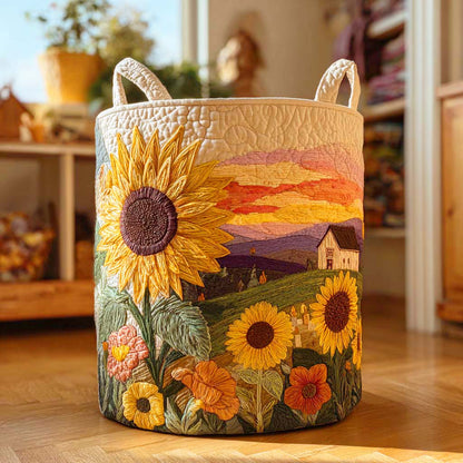 Sunflower Quilted Laundry Basket NCU0QN042