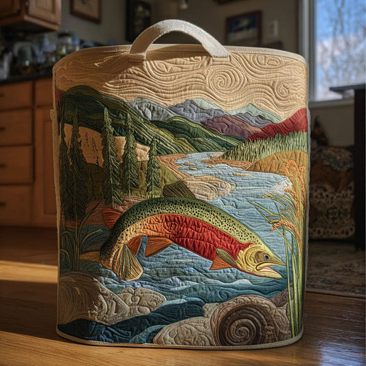 Flow of Freedom Quilted Laundry Basket NCU0PTT1730