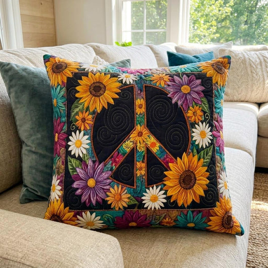 Flower Power Quilted Pillow Case NCU0DV2051