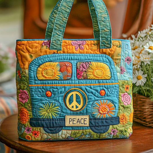 Flower Van Spirit Quilted Tote Bag NCU0NXD591