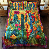 Flowering Cactus 3-Piece Quilted Bedding Set NCU0PD051