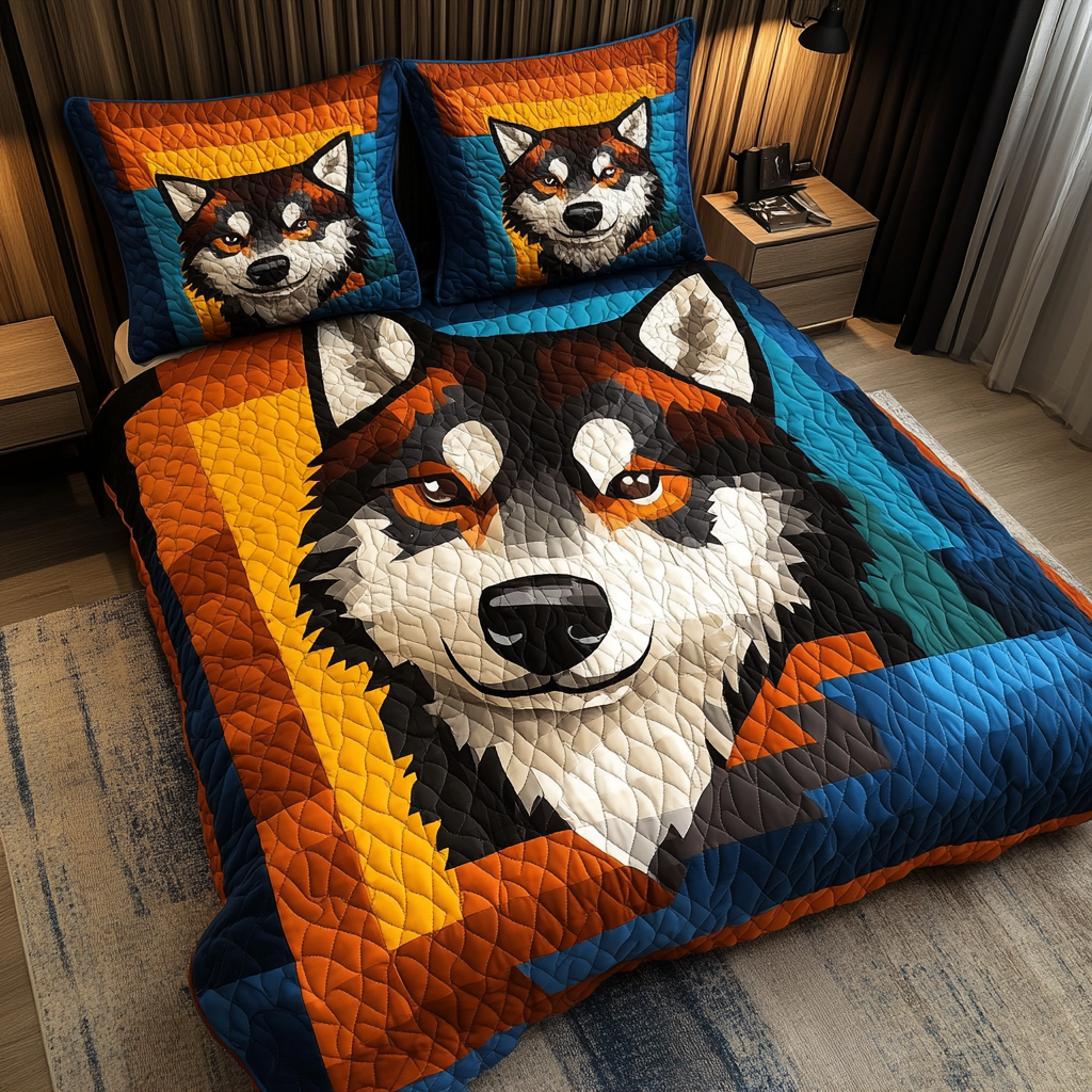 Fluffy Guard 3-Piece Quilted Bedding Set NCU0PVL318