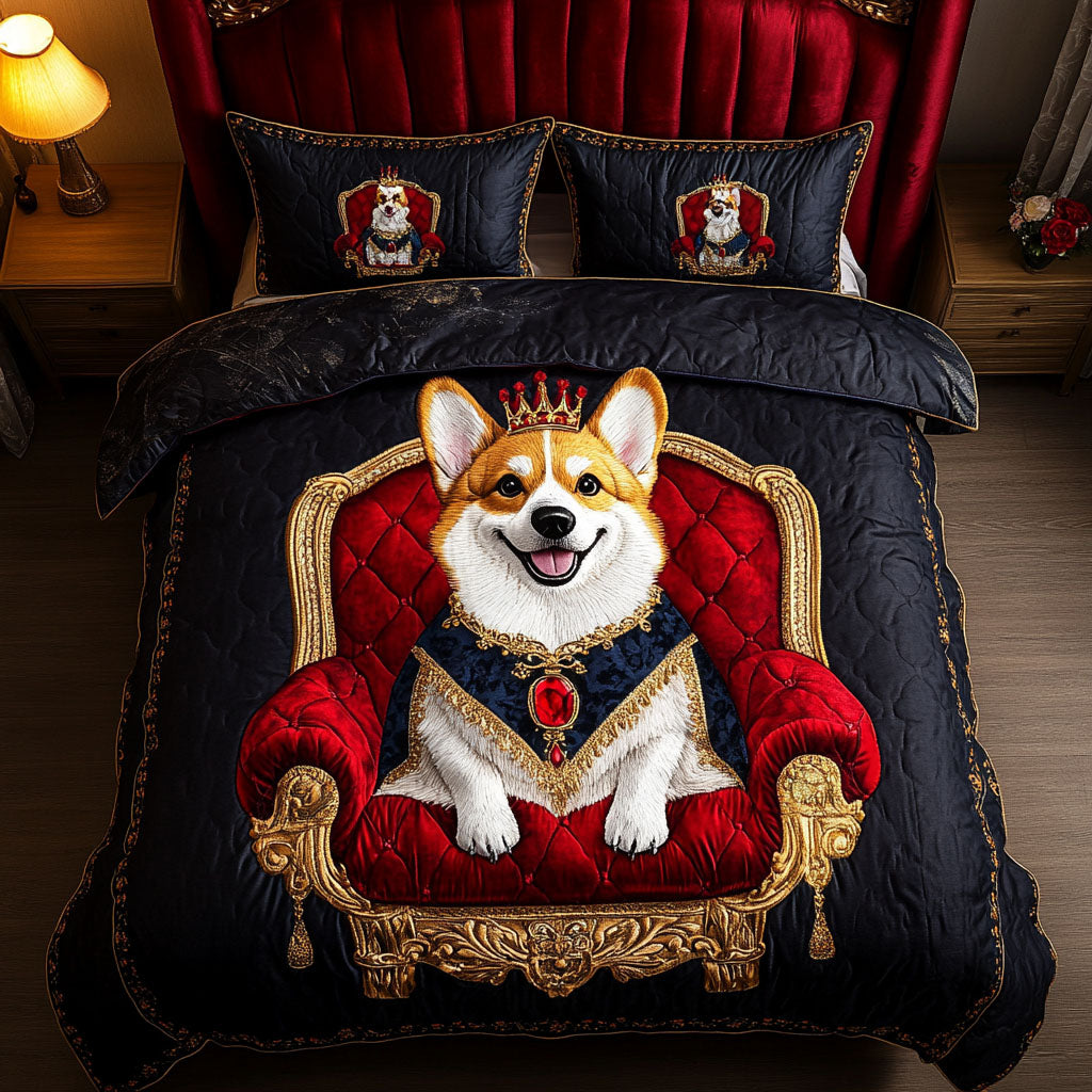 Fluffy Majesty 3-Piece Quilted Bedding Set NCU0NNT692
