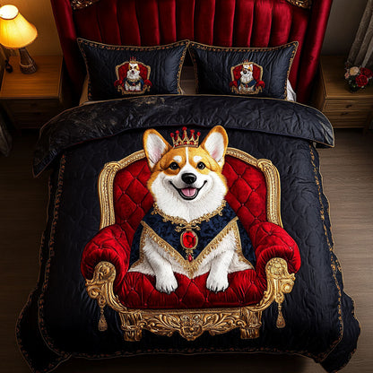 Fluffy Majesty 3-Piece Quilted Bedding Set NCU0NNT692