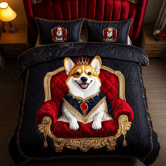 Fluffy Majesty 3-Piece Quilted Bedding Set NCU0NNT692