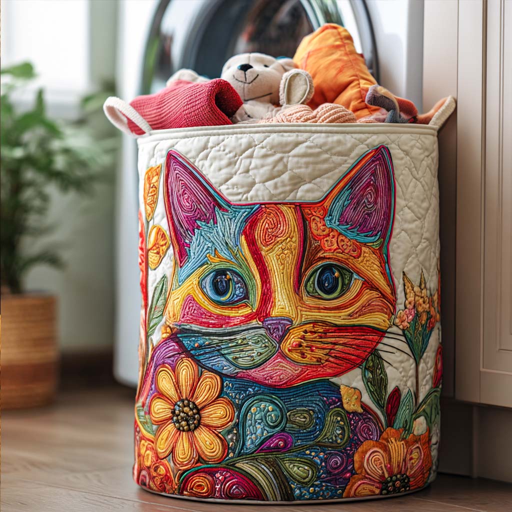 Fluffy Mischief Quilted Laundry Basket NCU0NNT1330