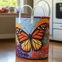 Flutter Bloom Quilted Laundry Basket NCU0PVL419