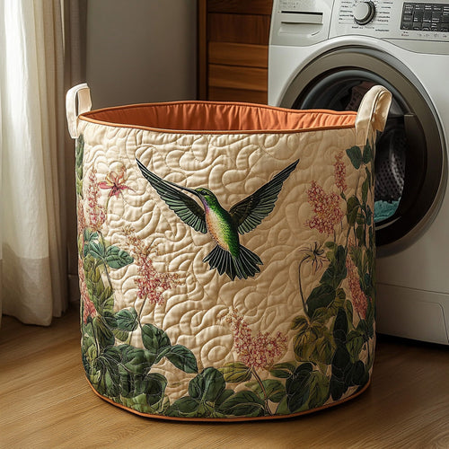 Fluttering Grace Quilted Laundry Basket NCU0DV565