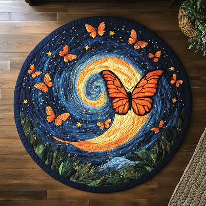 Fluttering Grace Quilted Round Mat NCU0DK1154